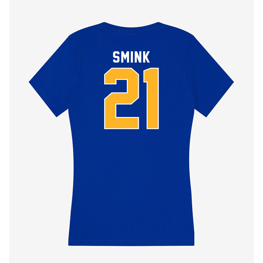 Pittsburgh - NCAA Baseball : Eddie Smink - Women's V-Neck T-Shirt-1