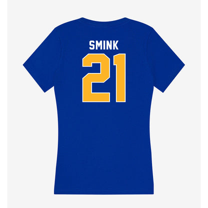 Pittsburgh - NCAA Baseball : Eddie Smink - Women's V-Neck T-Shirt-1