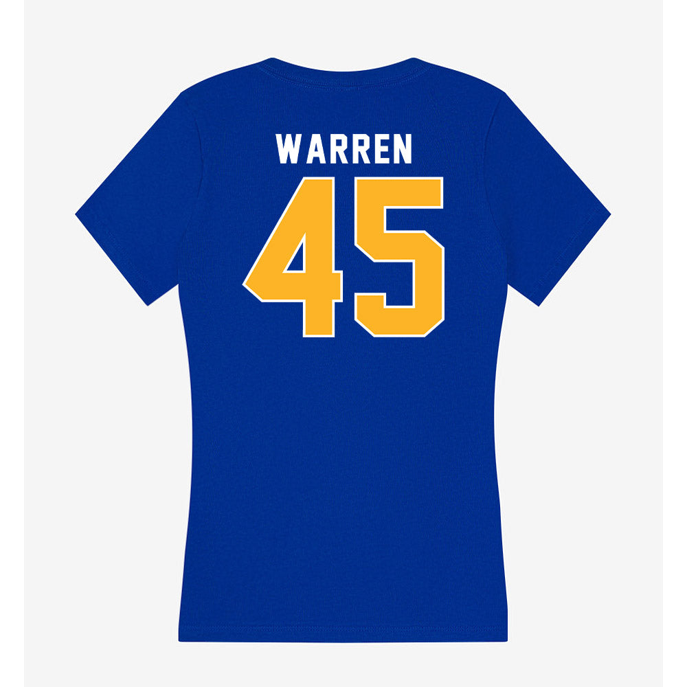 Pittsburgh - NCAA Football : Jeremiah Warren - Women's V-Neck T-Shirt-1