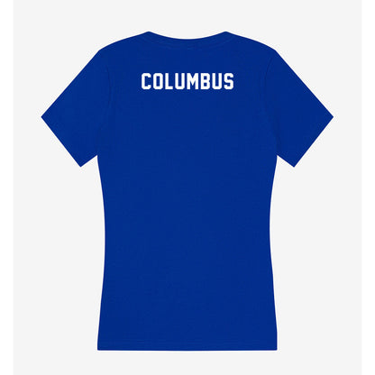 Pittsburgh - NCAA Cheerleading : Christina Columbus - Women's V-Neck T-Shirt-1