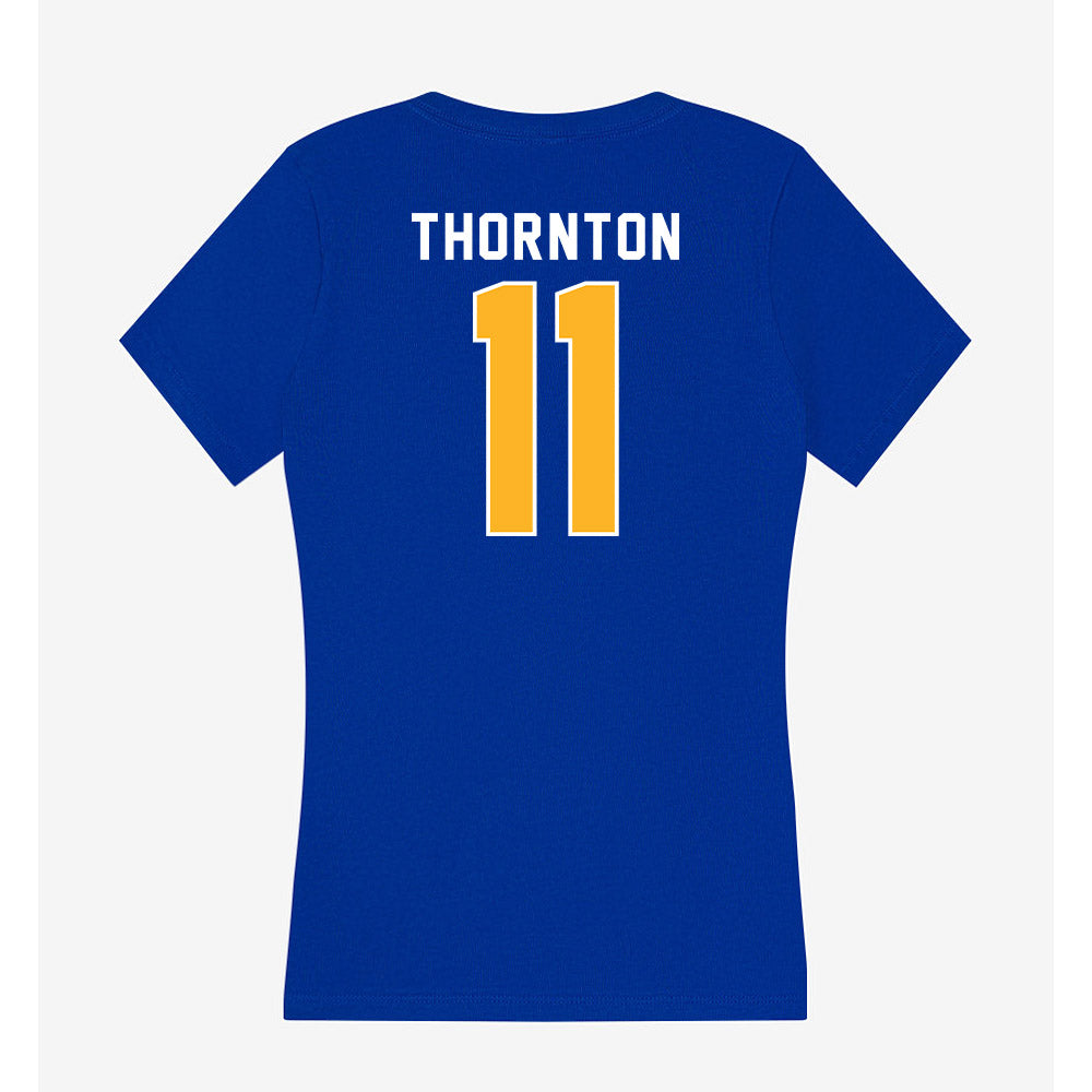Pittsburgh - NCAA Softball : Amelia Thornton - Women's V-Neck T-Shirt-1