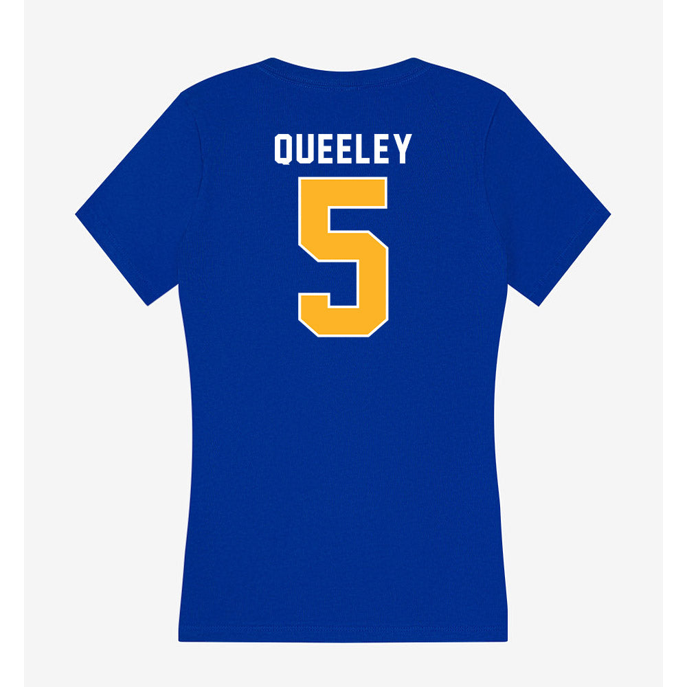 Pittsburgh - NCAA Women's Basketball : Jayda Queeley - Women's V-Neck T-Shirt-1