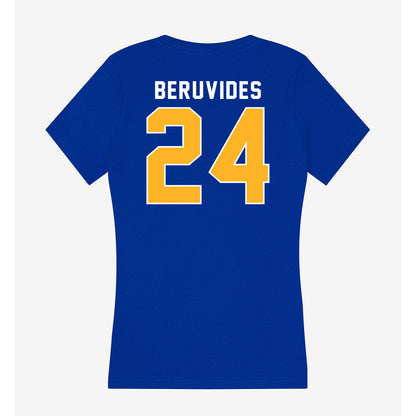 Pittsburgh - NCAA Baseball : Freddy Beruvides - Women's V-Neck T-Shirt-1