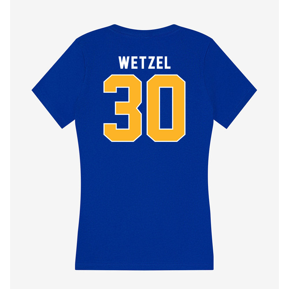 Pittsburgh - NCAA Football : John Wetzel - Women's V-Neck T-Shirt-1