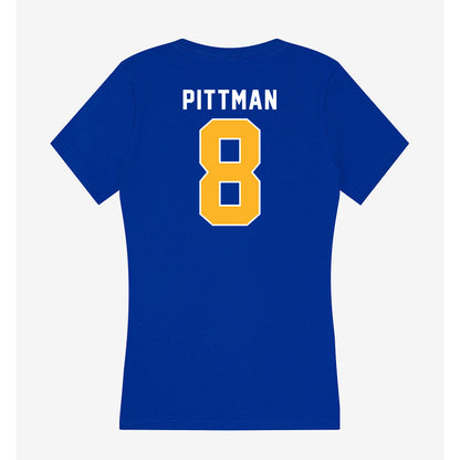 Pittsburgh - NCAA Softball : Kyra Pittman - Women's V-Neck T-Shirt-1