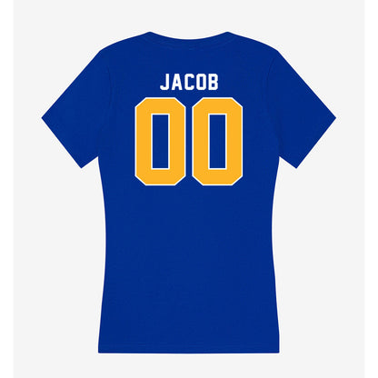 Pittsburgh - NCAA Baseball : Jordan Jacob - Women's V-Neck T-Shirt-1