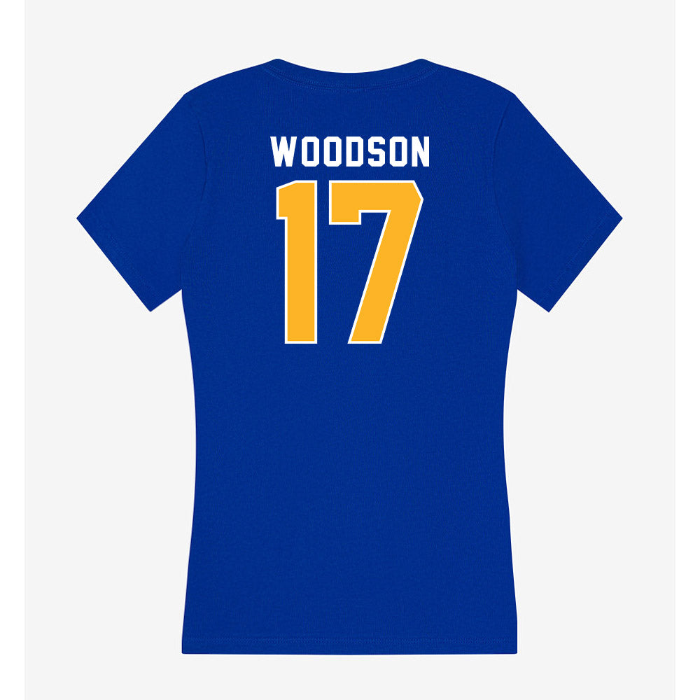 Pittsburgh - NCAA Football : Cole Woodson - Women's V-Neck T-Shirt-1