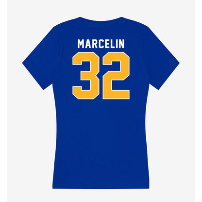 Pittsburgh - NCAA Football : Jeremiah Marcelin - Women's V-Neck T-Shirt-1