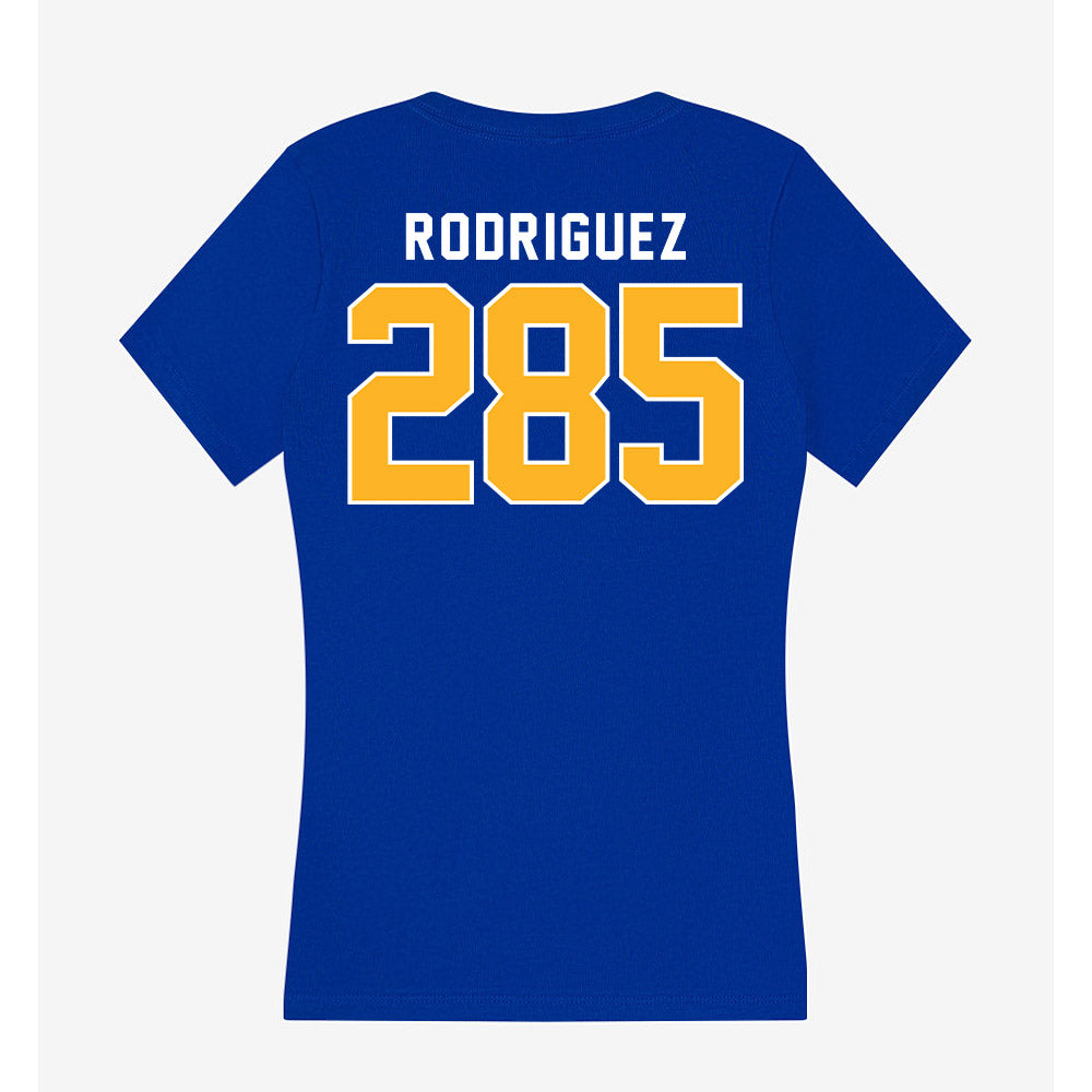Pittsburgh - NCAA Wrestling : Caleb Rodriguez - Women's V-Neck T-Shirt-1