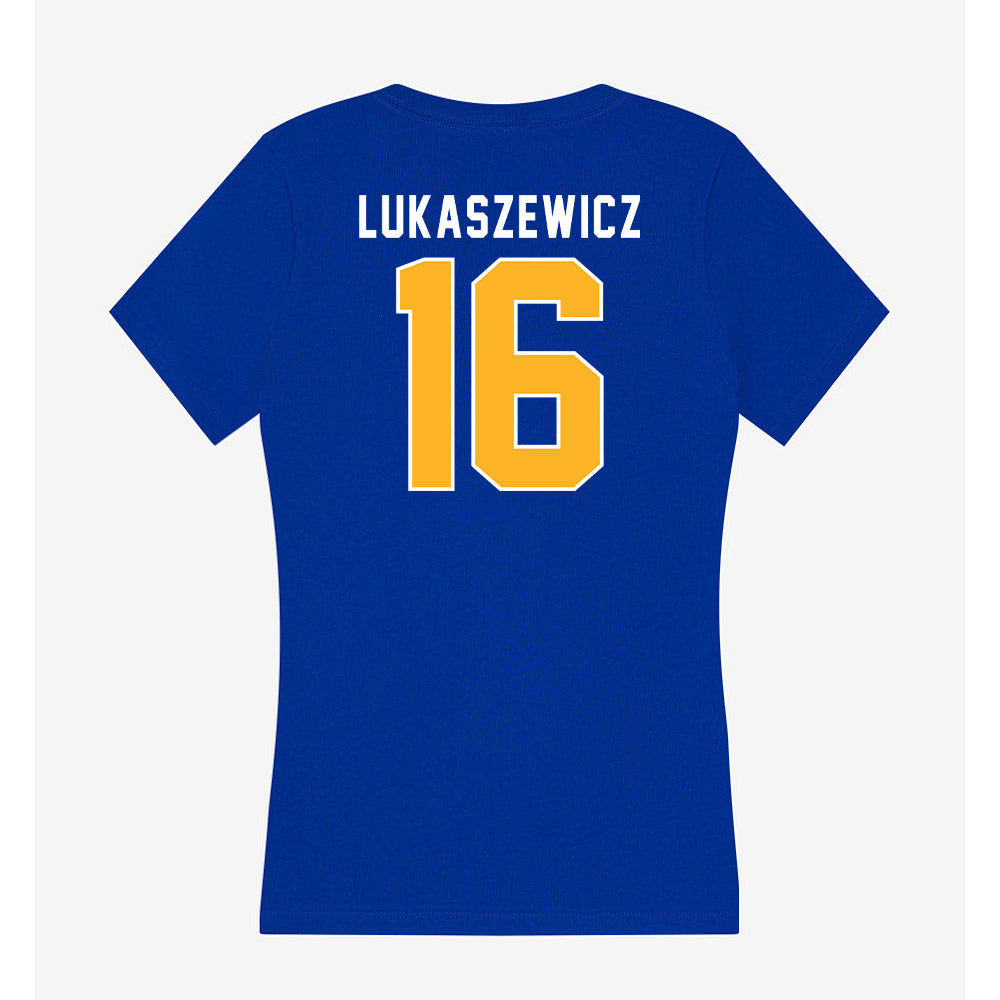 Pittsburgh - NCAA Softball : Allie Lukaszewicz - Women's V-Neck T-Shirt-1