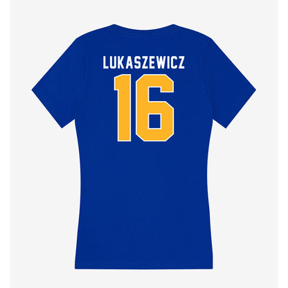 Pittsburgh - NCAA Softball : Allie Lukaszewicz - Women's V-Neck T-Shirt-1