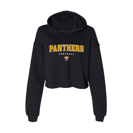 Pittsburgh - NCAA Football : Abraham Ibrahim - Women's Crop Fleece Hooded Sweatshirt-0