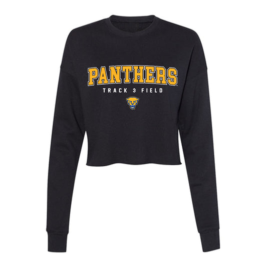 Pittsburgh - NCAA Men's Track & Field : Corey Greenfield - Women's Cropped Crew Fleece-0