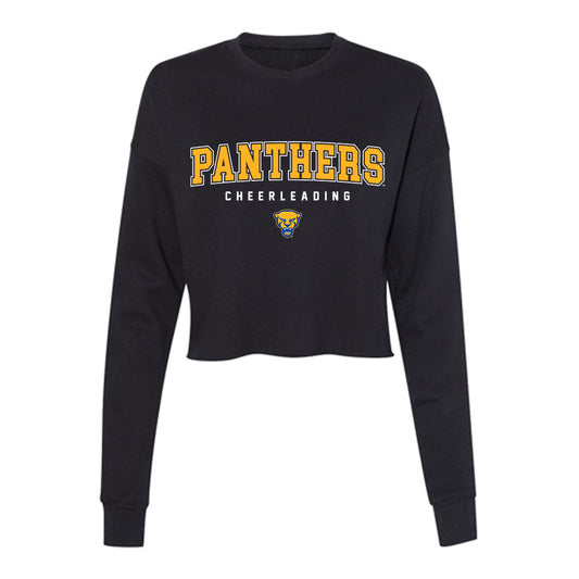 Pittsburgh - NCAA Cheerleading : Peyton Music - Women's Cropped Crew Fleece-0