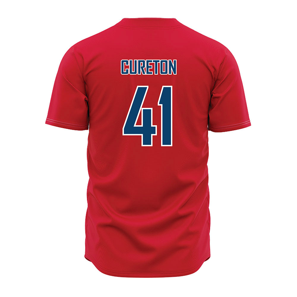 Radford - NCAA Baseball : Michael Cureton - Red Jersey-1