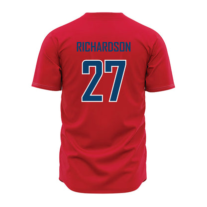 Radford - NCAA Baseball : Carter Richardson - Red Jersey-1