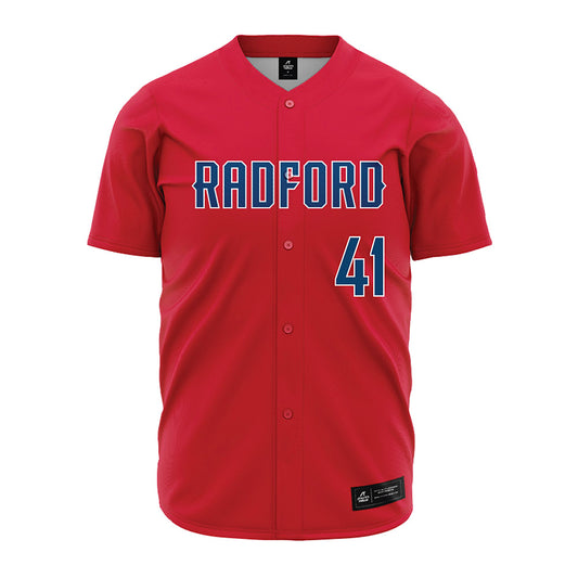 Radford - NCAA Baseball : Michael Cureton - Red Jersey-0
