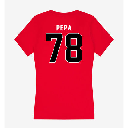 Utah - NCAA Football : Taniela Pepa - Women's V-Neck T-Shirt-1