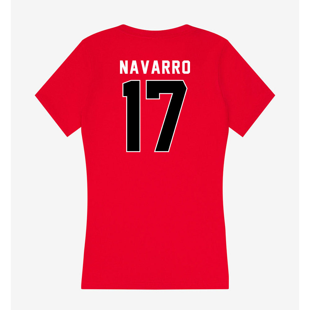 Utah - NCAA Baseball : Bradley Navarro - Women's V-Neck T-Shirt-1