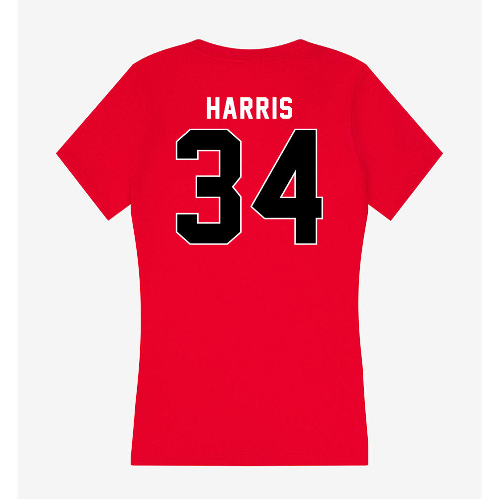 Utah - NCAA Baseball : Malik Harris - Women's V-Neck T-Shirt-1