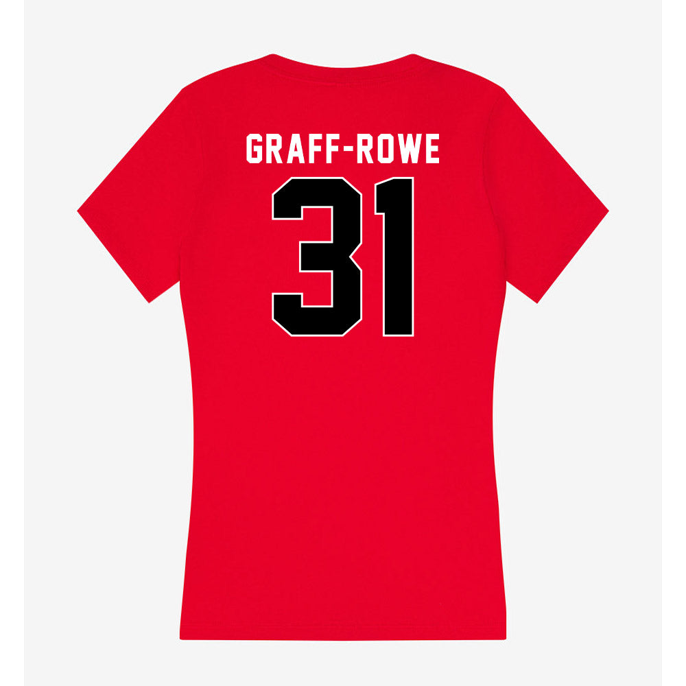 Utah - NCAA Baseball : Ashton Graff-Rowe - Women's V-Neck T-Shirt-1
