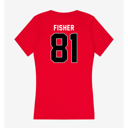 Utah - NCAA Football : Bear Fisher - Women's V-Neck T-Shirt-1