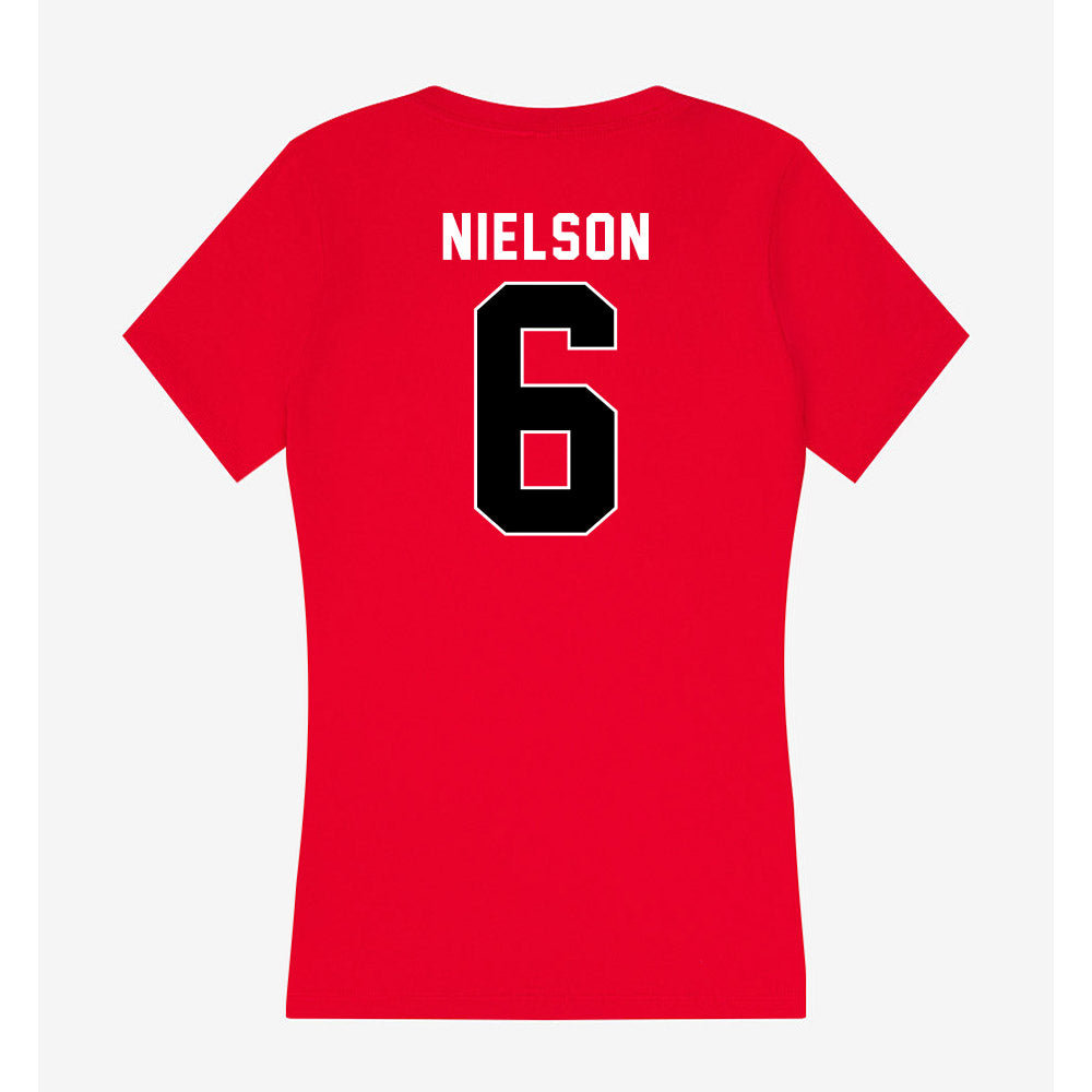 Utah - NCAA Baseball : Cameron Nielson - Women's V-Neck T-Shirt-1