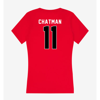 Utah - NCAA Men's Basketball : Taison Chatman - Women's V-Neck T-Shirt-1