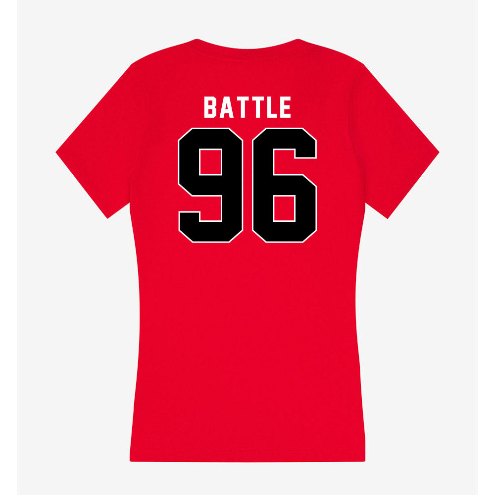 Utah - NCAA Football : Dilan Battle - Women's V-Neck T-Shirt-1