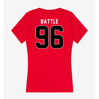 Utah - NCAA Football : Dilan Battle - Women's V-Neck T-Shirt-1