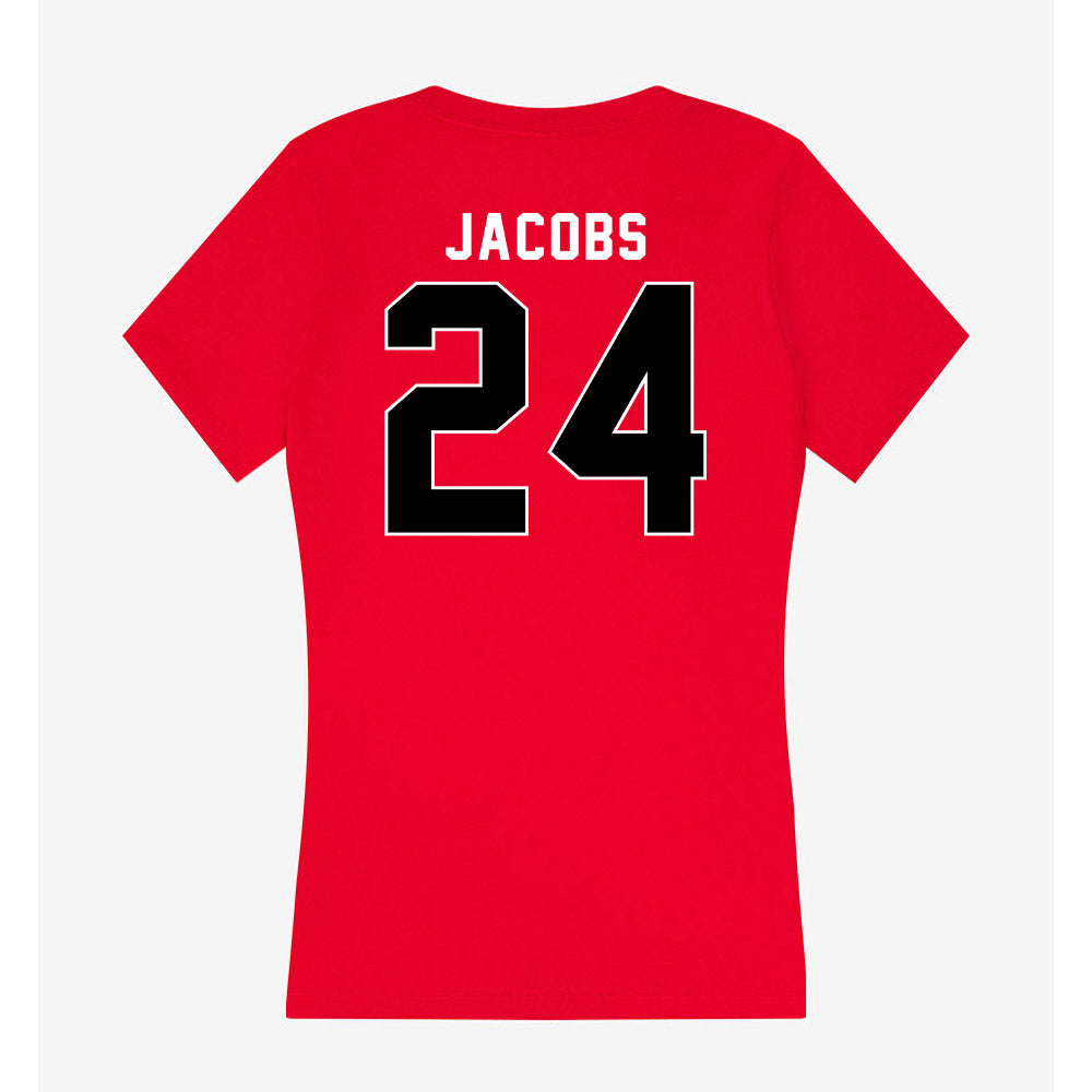 Utah - NCAA Baseball : Luke Jacobs - Women's V-Neck T-Shirt-1
