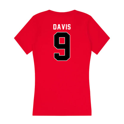 Utah - NCAA Football : Elijah Davis - Women's V-Neck T-Shirt-1