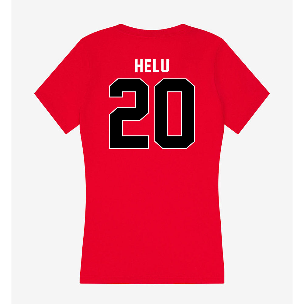 Utah - NCAA Football : Mateaki Helu - Women's V-Neck T-Shirt-1