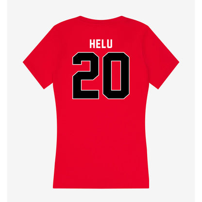 Utah - NCAA Football : Mateaki Helu - Women's V-Neck T-Shirt-1
