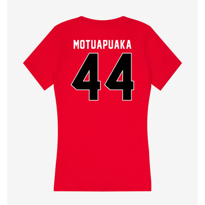Utah - NCAA Football : Sione Motuapuaka - Women's V-Neck T-Shirt-1