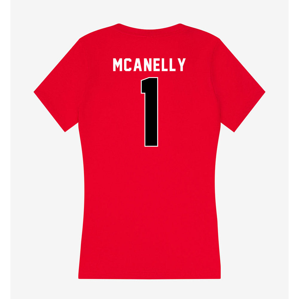 Utah - NCAA Baseball : Colter McAnelly - Women's V-Neck T-Shirt-1