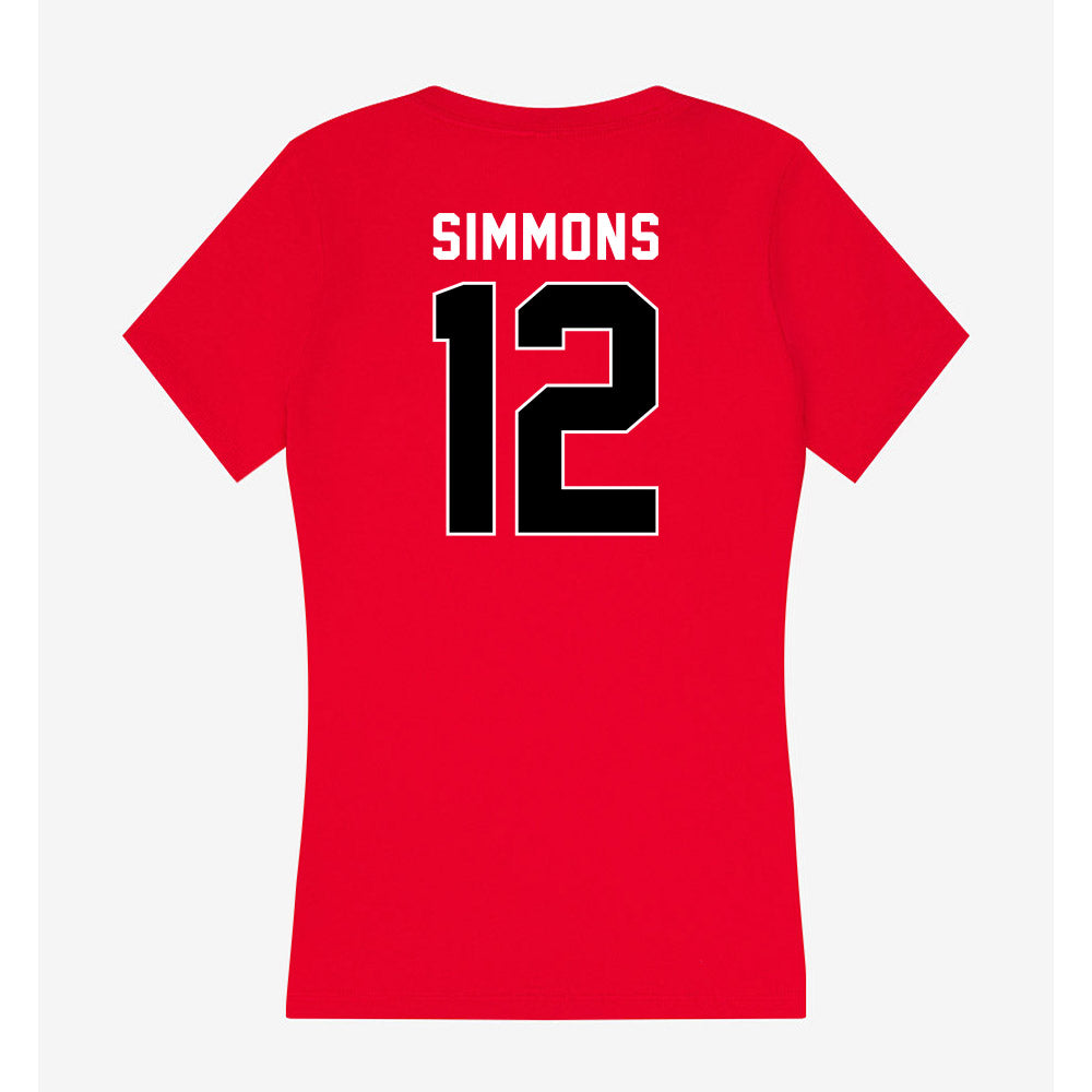 Utah - NCAA Football : Larry Simmons - Women's V-Neck T-Shirt-1
