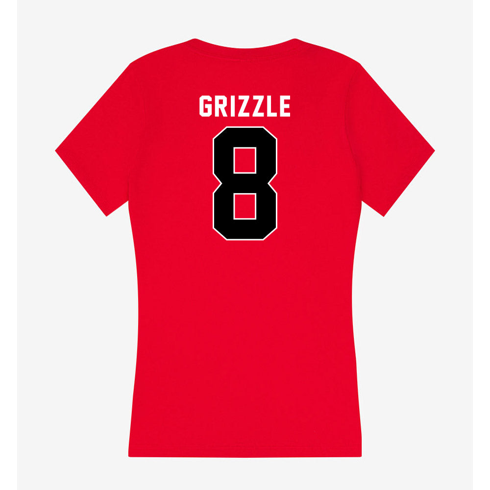 Utah - NCAA Women's Volleyball : Sierra Grizzle - Women's V-Neck T-Shirt-1