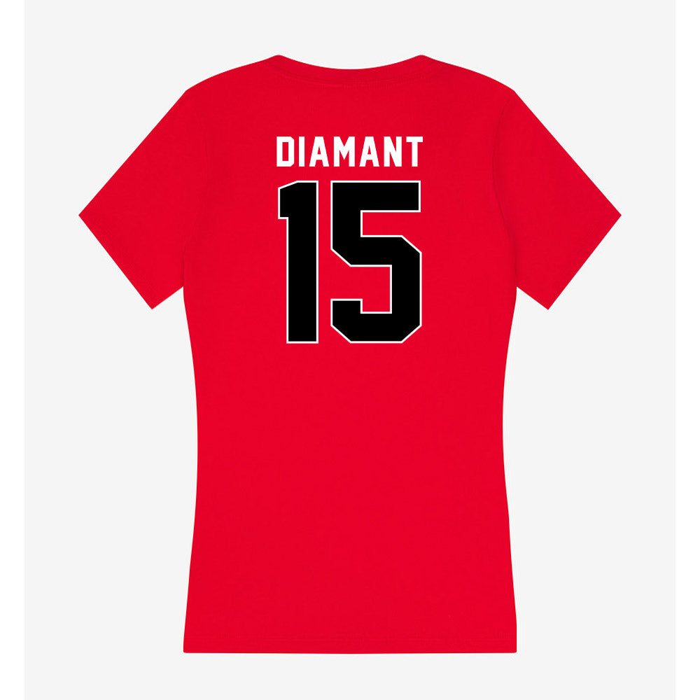 Utah - NCAA Baseball : Demitri Diamant - Women's V-Neck T-Shirt-1