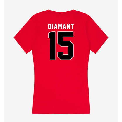 Utah - NCAA Baseball : Demitri Diamant - Women's V-Neck T-Shirt-1