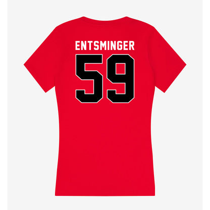 Utah - NCAA Football : Devin Entsminger - Women's V-Neck T-Shirt-1