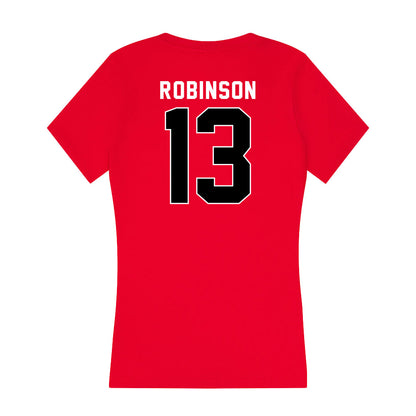 Utah - NCAA Women's Volleyball : Madelyn Robinson - Women's V-Neck T-Shirt-1