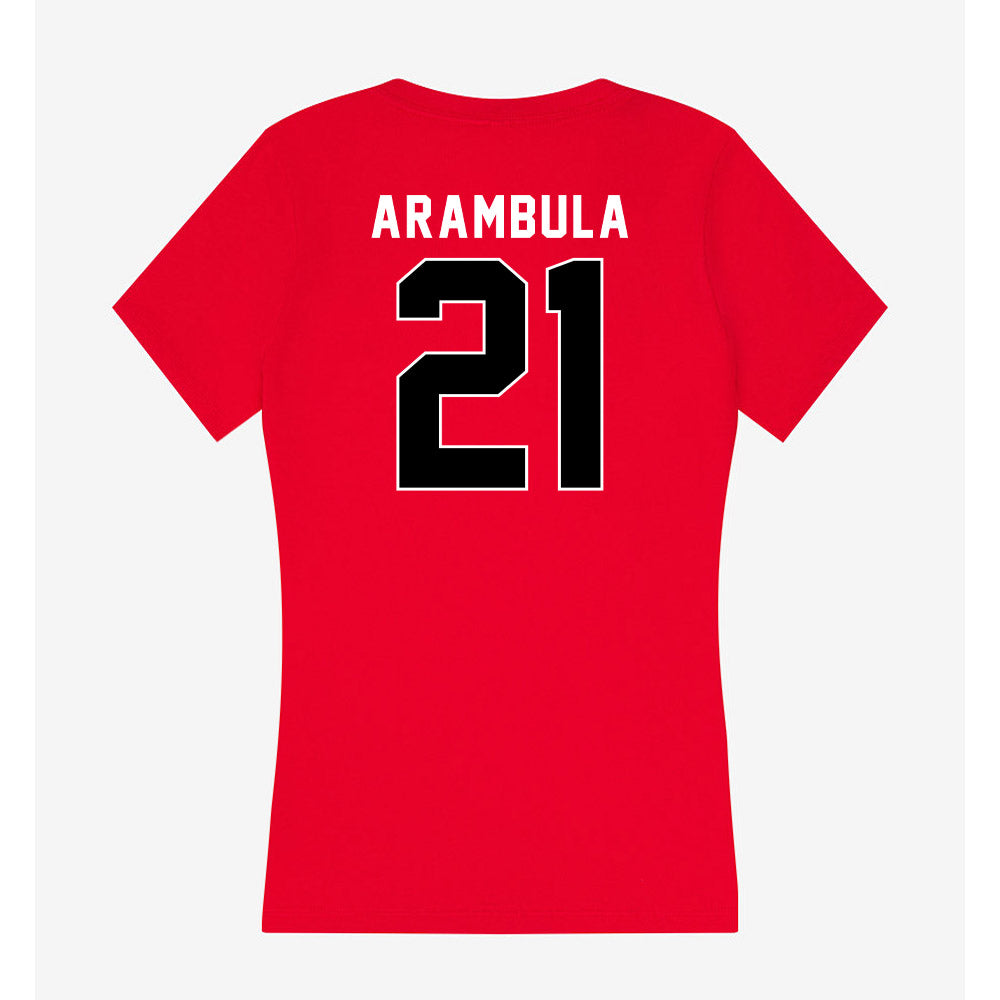 Utah - NCAA Baseball : Daniel Arambula - Women's V-Neck T-Shirt-1