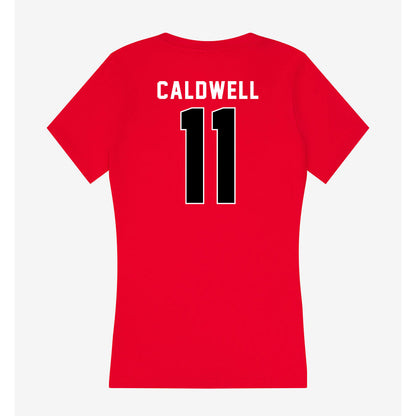 Utah - NCAA Football : Rock Caldwell - Women's V-Neck T-Shirt-1