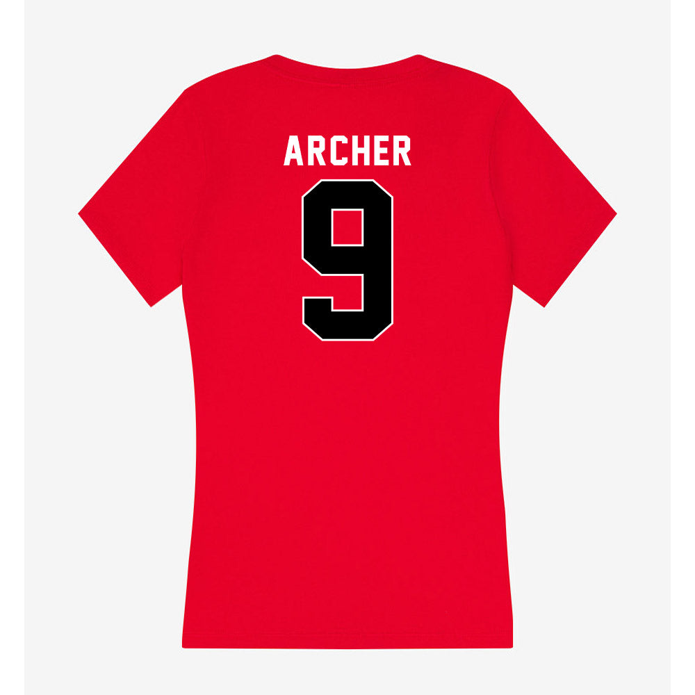 Utah - NCAA Football : Kane Archer - Women's V-Neck T-Shirt-1