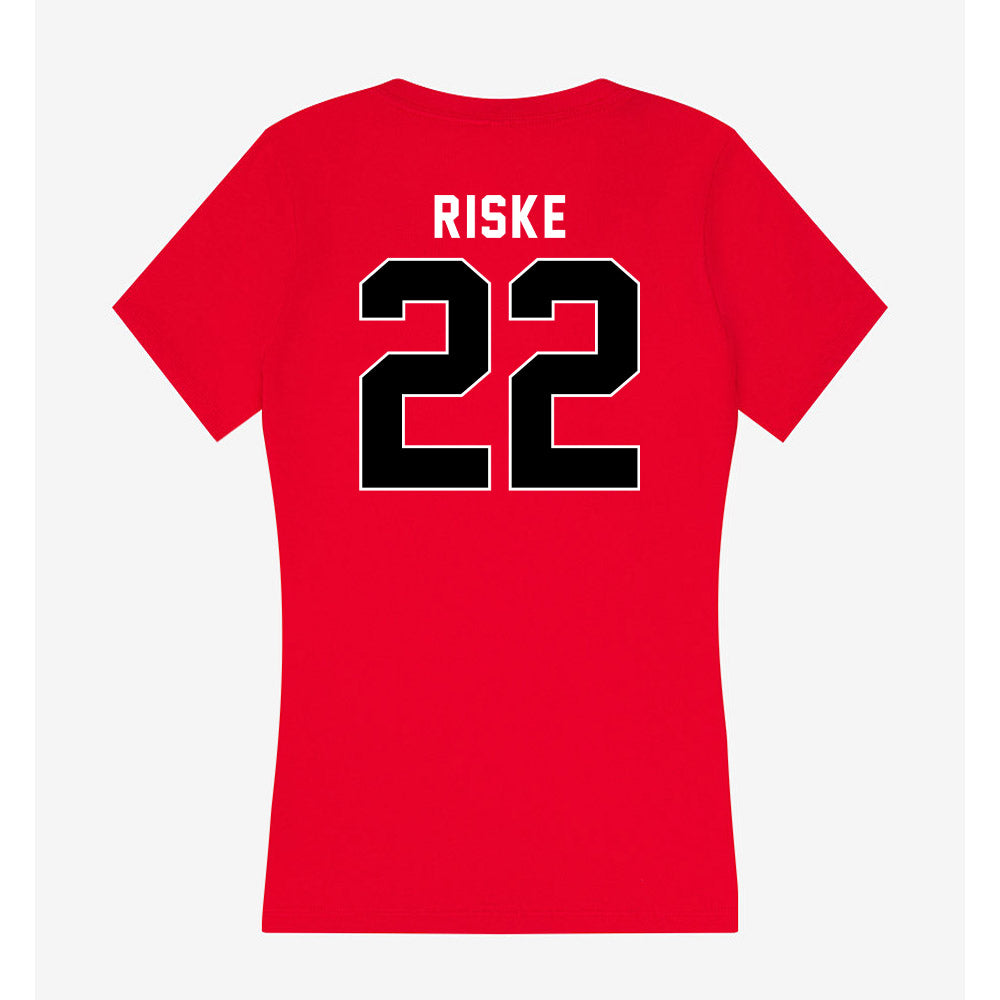 Utah - NCAA Baseball : Payton Riske - Women's V-Neck T-Shirt-1