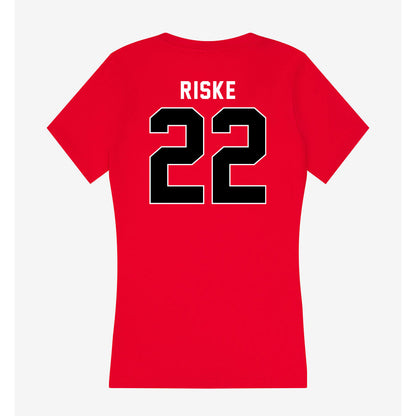 Utah - NCAA Baseball : Payton Riske - Women's V-Neck T-Shirt-1