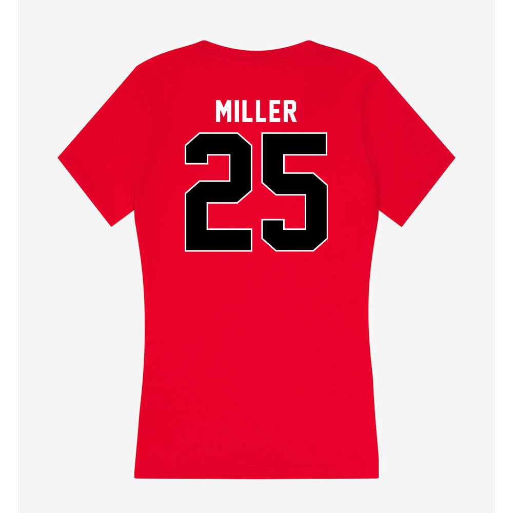 Utah - NCAA Baseball : Cal Miller - Women's V-Neck T-Shirt-1