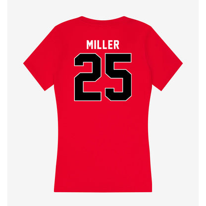 Utah - NCAA Baseball : Cal Miller - Women's V-Neck T-Shirt-1
