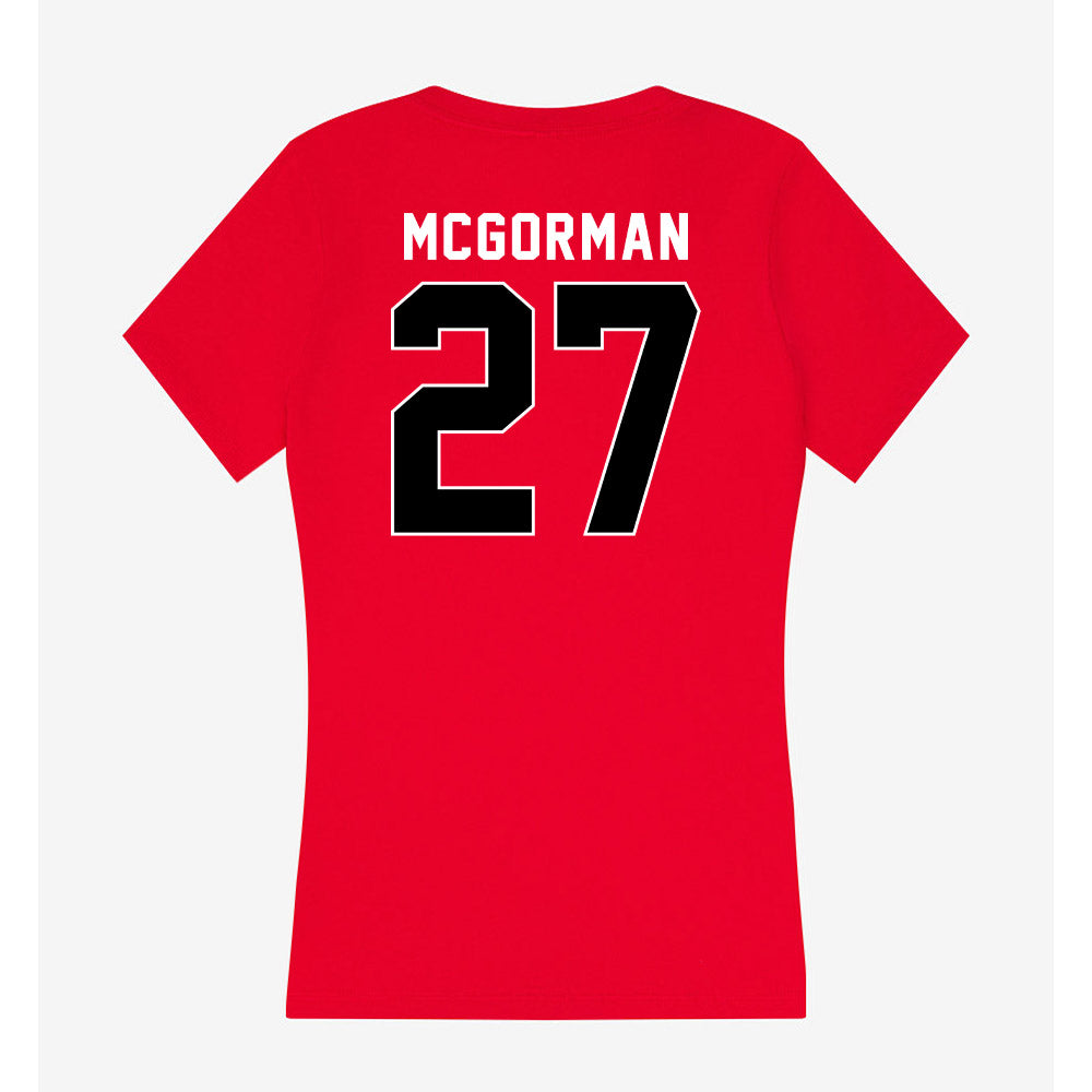 Utah - NCAA Baseball : Anson Mcgorman - Women's V-Neck T-Shirt-1